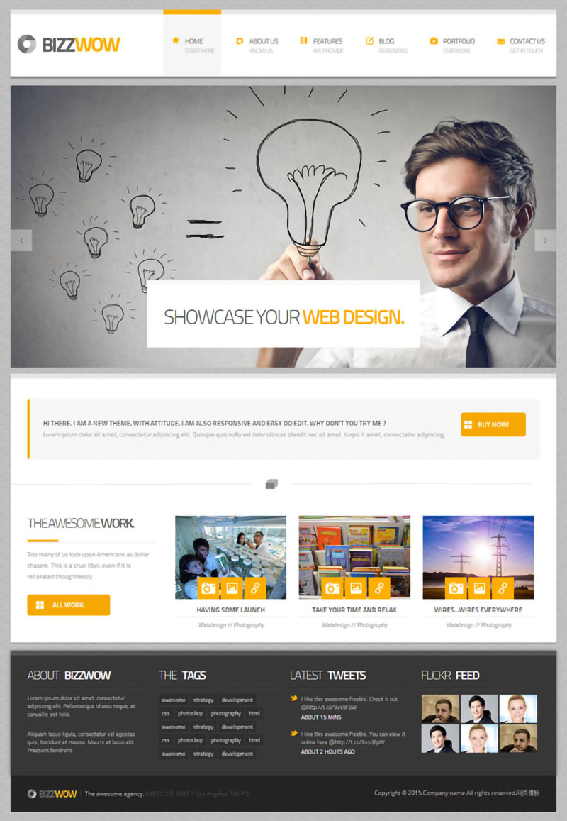 idea创意设计公司网站模板是一款灰色大气风格的HTML想法创意设计企业官网模板下载.jpg