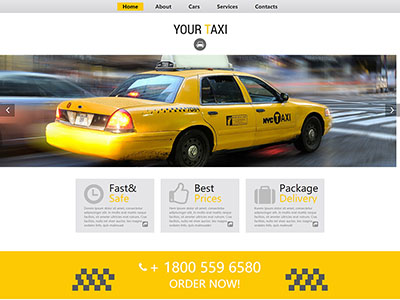 Taxi出租车公司网站模板是一款基于HTML5实现的适合的士出租车公司网站模板下载